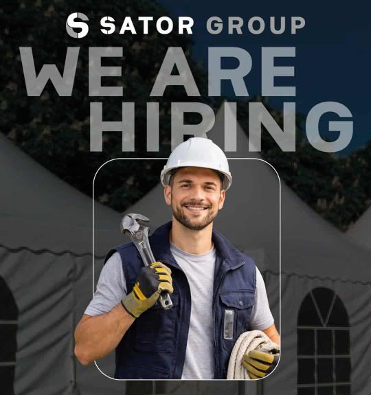 Monteur für Zeltbau bei der Sator Group in Baden-Baden – Vollzeitjob im Bereich Eventaufbau, Zeltmontage und Veranstaltungstechnik.